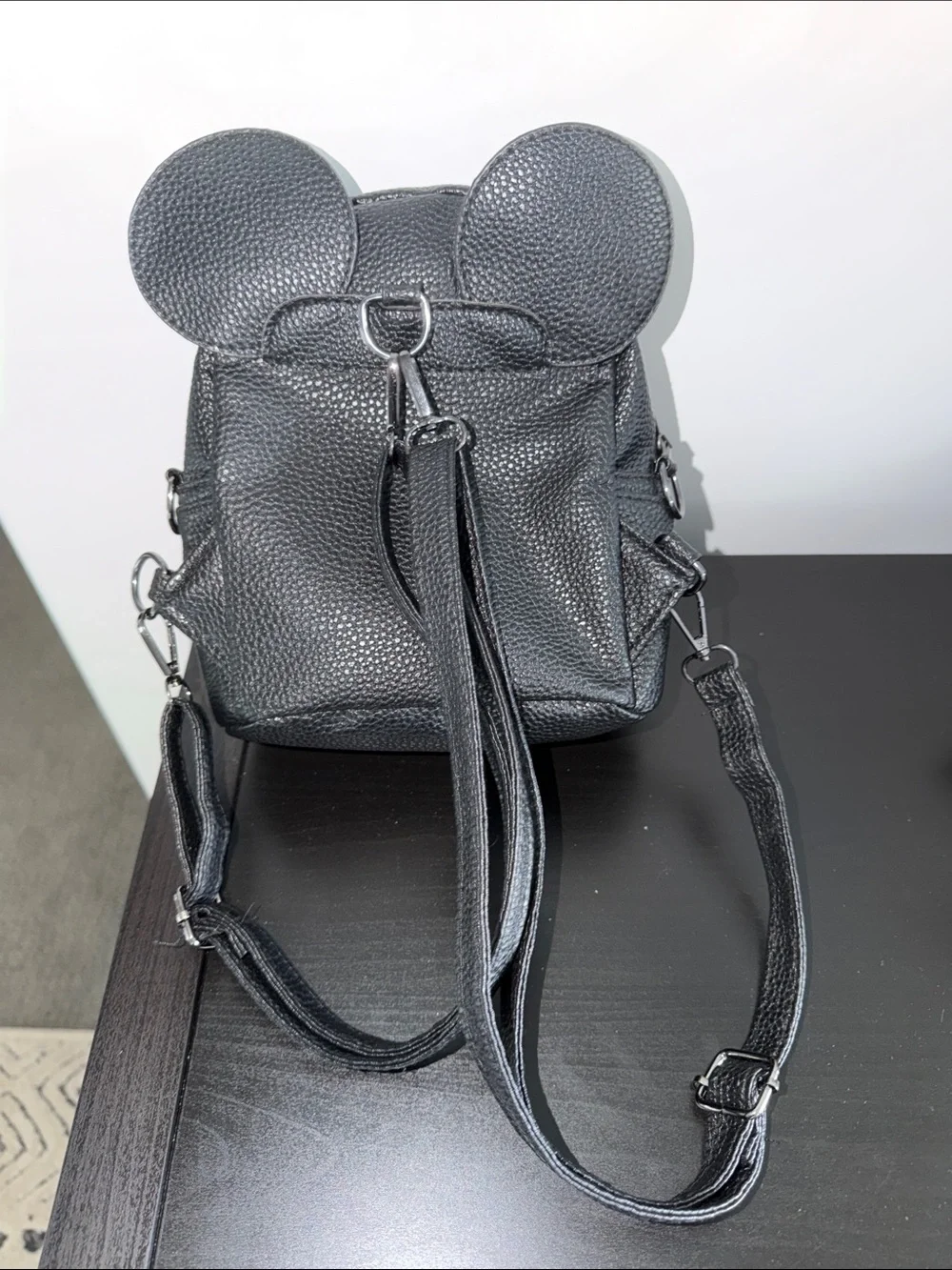 Disney Mini Mouse Black Mini Backpack with Red Bow Accent